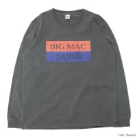 ＜30%OFF＞BARNS OUTFITTERS (バーンズアウトフィッターズ) 16/-BARNS OUTFITTERS×BIGMAC L/S T-Shirt (バーンズアウトフィッターズ×ビックマック・ロングスリーブTシャツ)"Pigment Dye" /Charcoal（チャコール）