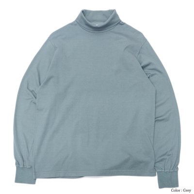 画像2: Yonetomi NEW BASIC（ヨネトミニューベーシック）GARMENT DYED T-SHIRT TURTLE NECK（ガーメントダイドTシャツ・タートルネック）/D,Gray（グレー）・Blue（ブルー）