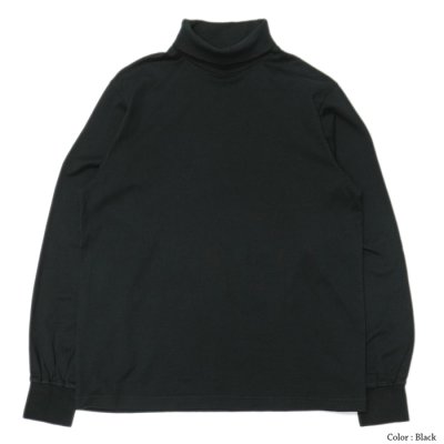 画像3: Yonetomi NEW BASIC(ヨネトミニューベーシック)GARMENT DYED T-SHIRT TURTLE NECK(ガーメントダイドTシャツ・タートルネック)/Black(ブラック)・White(ホワイト)