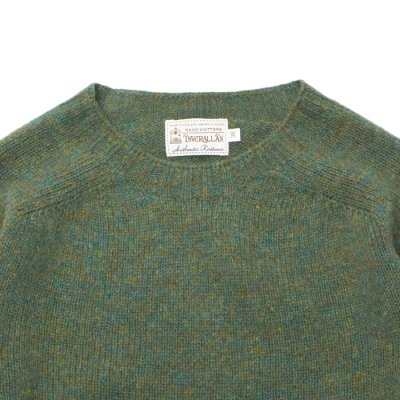画像3: INVERALLAN(インバーアラン)Crew Neck Saddle Shoulder Sweater(クルーネックサドルショルダーセーター)"Supersoft Shetland" / JADE(ジェード)