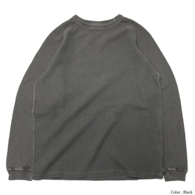 画像3: Good On(グッドオン)Long Sleeve Knit (ロングスリーブニット)"Rib Knit Pigment Dye" / Natural(ナチュラル)・Black(ブラック)