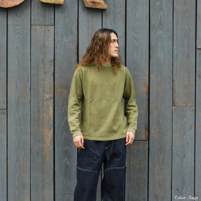 画像11: Good On（グッドオン）Long Sleeve Knit （ロングスリーブニット）"Rib Knit Pigment Dye" / Ajisai（アジサイ）・Sage（セージ）