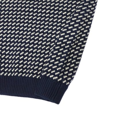 画像6: L.L.Bean（エルエルビーン）Men's Wayne Sweater Bard's-Eye（メンズ ウェインセーターバーズアイ）"Japan Edition" / Navy×Natural（ネイビー×ナチュラル）