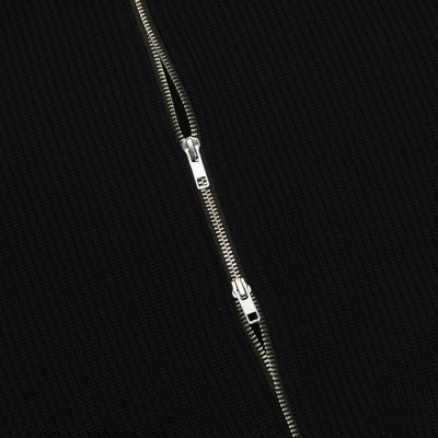 画像8: Yonetomi NEW BASIC（ヨネトミニューベーシック）EX Fine Wool Rib Knit Blouson（エクストラファインウールリブニットブルゾン）/ Black（ブラック）