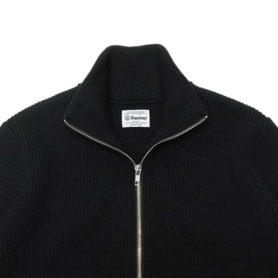 画像4: Yonetomi NEW BASIC（ヨネトミニューベーシック）EX Fine Wool Rib Knit Blouson（エクストラファインウールリブニットブルゾン）/ Black（ブラック）