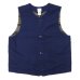 画像1: Post O'Alls（ポストオーバーオールズ）1 Pocket Vest（1ポケットベスト）"Vintage twill w/trashed wool lining indigo w / stripe lining" / Indigo（インディゴ） (1)