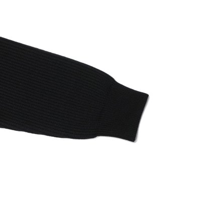 画像7: Yonetomi NEW BASIC（ヨネトミニューベーシック）EX Fine Wool Rib Knit Blouson（エクストラファインウールリブニットブルゾン）/ Black（ブラック）