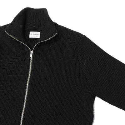 画像5: Yonetomi NEW BASIC（ヨネトミニューベーシック）EX Fine Wool Rib Knit Blouson（エクストラファインウールリブニットブルゾン）/ Black（ブラック）