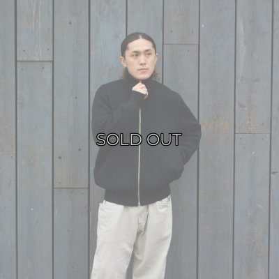 画像9: Yonetomi NEW BASIC（ヨネトミニューベーシック）EX Fine Wool Rib Knit Blouson（エクストラファインウールリブニットブルゾン）/ Black（ブラック）