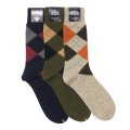 HALISON(ハリソン)ラムウールアーガイルソックス 5ダイヤ / 3Colors(全3色展開)※3足までメール便発送可