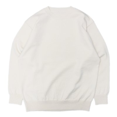 画像1: Yonetomi NEW BASIC（ヨネトミニューベーシック）RIGID CASHMERE SWEATER PULLOVER（リジットカシミアセータープルオーバー）/ Raw（ロウ）
