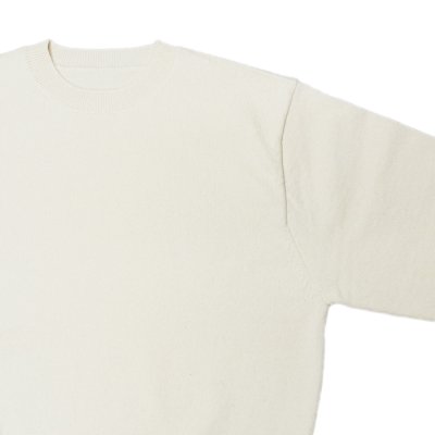 画像4: Yonetomi NEW BASIC（ヨネトミニューベーシック）RIGID CASHMERE SWEATER PULLOVER（リジットカシミアセータープルオーバー）/ Raw（ロウ）