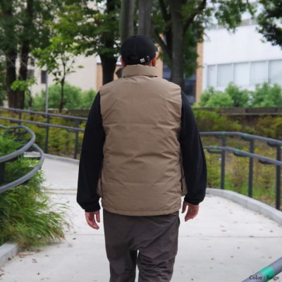 画像13: NANGA（ナンガ）HINOC DOWN VEST（ヒノックダウンベスト）/ Charcoal（チャコール）・Beige（ベージュ）