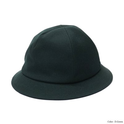 画像3: O/EIGHTH(オーエイス)Type U HAT(タイプ・U)”Wool Gabardine" / Black(ブラック)・D,Green(ダークグリーン)