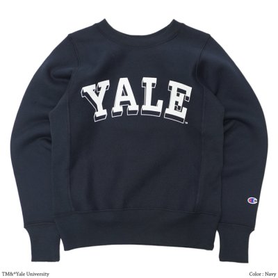 画像1: Champion（チャンピオン）”24AW” REVERSE WEAVE CREWNECK SWEATSHIRT（リバースウィーブクルーネックスウェットシャツ）-College Print- YALE"/Navy（ネイビー）