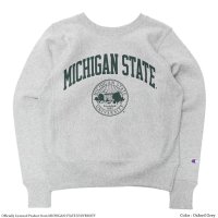 Champion（チャンピオン）”24AW” REVERSE WEAVE CREWNECK SWEATSHIRT（リバースウィーブクルーネックスウェットシャツ）-College Print- "MICHIGAN STATE"/OxFord（オックスフォードグレー）