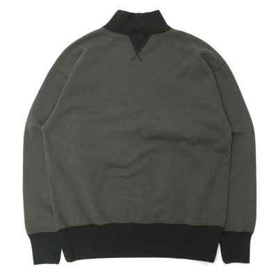 画像3: Nigel Cabourn(ナイジェルケーボン)HIGH NECK SHIRT(ハイネックシャツ)"TWO TONE" / Dark Green(ダークグリーン)