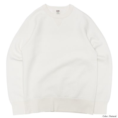 画像4: BARNS OUTFITTERS (バーンズアウトフィッターズ) STANDARD COZUN GUSSET CREW NECK SWEAT (はめ込み両Vガゼットクルーネックスウェット）/ Black（ブラック）・Natural（ナチュラル）