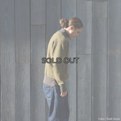 画像8: Nigel Cabourn（ナイジェルケーボン）HIGH NECK SHIRT（ハイネックシャツ）"TWO TONE" / Dark Green（ダークグリーン）