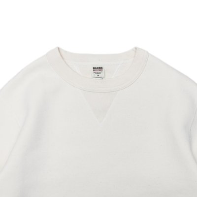 画像7: BARNS OUTFITTERS (バーンズアウトフィッターズ) STANDARD COZUN GUSSET CREW NECK SWEAT (はめ込み両Vガゼットクルーネックスウェット）/ Black（ブラック）・Natural（ナチュラル）