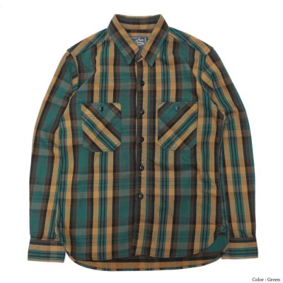 画像4: STUDIO D'ARTISAN（ステュディオ・ダ・ルチザン）Heavy Wight  Flannel Shirt （ヘビーウェイトフランネルシャツ）/Yellow（イエロー）・Green（グリーン）