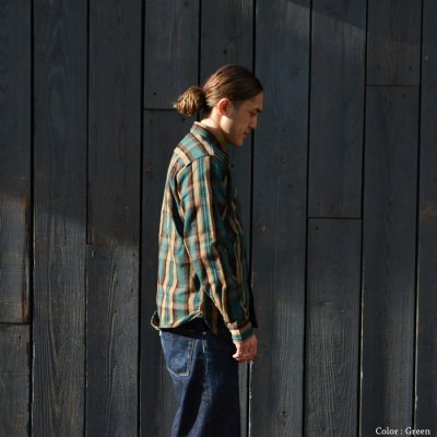 画像11: STUDIO D'ARTISAN（ステュディオ・ダ・ルチザン）Heavy Wight  Flannel Shirt （ヘビーウェイトフランネルシャツ）/Yellow（イエロー）・Green（グリーン）