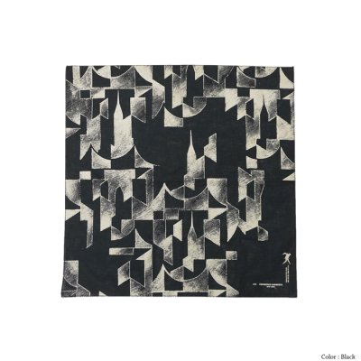 画像2: ENGINEERED GARMENTS（エンジニアードガーメンツ）PRINTED BANDANA（プリンテッドバンダナ）/Black（ブラック）・Navy（ネイビー）
