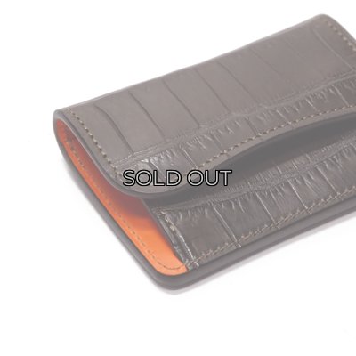 画像3: WILD SWANS（ワイルドスワンズ）TONGUE（タング）マルチコインケース/チョコ"クロコダイル"×オレンジ"ブッテーロ"