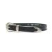 画像2: TORY LEATHER（トリーレザー）3-Piece Silver Buckle Belt（3ピースシルバーバックルベルト）/ Black（ブラック） (2)
