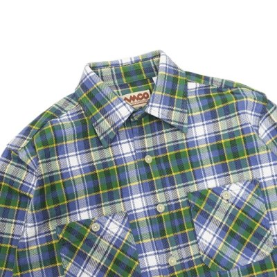 画像6: CAMCO（カムコ）Heavy Wight Flannel Shirt（ヘビーウエイト フランネルシャツ）/ Red×Blue（ブルー）・Green×Blue（ブルー）