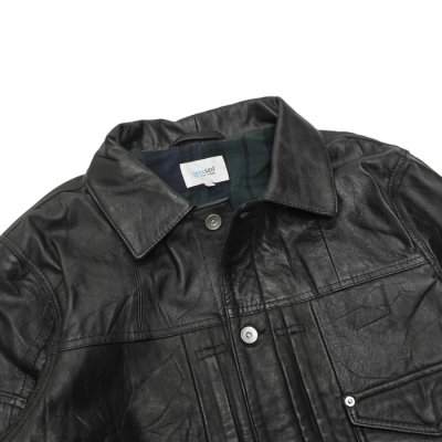 画像4: yoused (ユーズド)3Pocket 1st Leather Jacket (3ポケットファーストレザージャケット)/ Black(ブラック)
