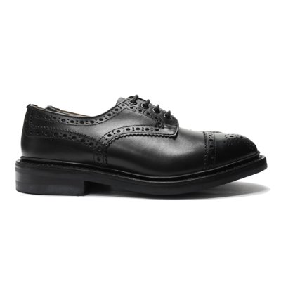 画像1: Tricker's（トリッカーズ）キャップトゥブローグシューズ（ダイナイトソール）/Black Box Calf（ブラックボックスカーフ）
