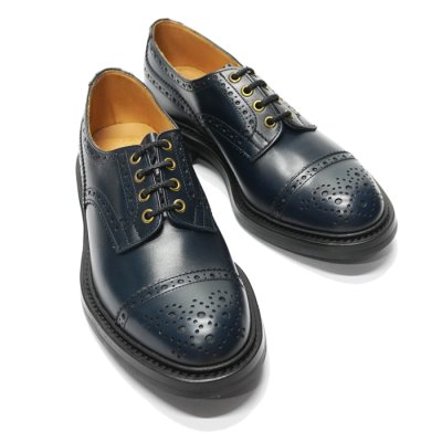 画像4: Tricker's（トリッカーズ）キャップトゥブローグシューズ（ダイナイトソール）/Navy Aniline Calf（ネイビーアニリンカーフ）