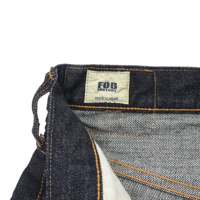 画像5: F.O.B FACTORY（エフオービーファクトリー）Selvedge Denim Tapered 5P（セルヴィッチデニム テーパード5Pパンツ）"14.75oz Selvedge Denim" / Indigo Blue（インディゴブルー）※One Wash【裾上げ無料】