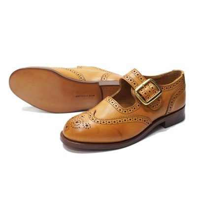 画像3: Tricker's（トリッカーズ）Mary Jane Brogue Shoes（メリージェーンブローグシューズ）レザーソール/1001 Burnished（1001バーニッシュド）