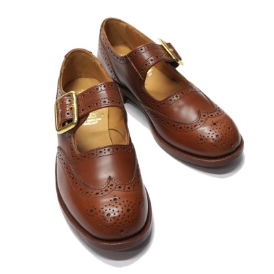 画像4: Tricker's（トリッカーズ）Mary Jane Brogue Shoes（メリージェーンブローグシューズ）レザーソール/Marron Antique（マロンアンティーク）