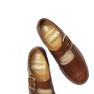 画像7: Tricker's（トリッカーズ）Mary Jane Brogue Shoes（メリージェーンブローグシューズ）レザーソール/Marron Antique（マロンアンティーク）