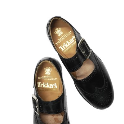 画像7: Tricker's（トリッカーズ）Mary Jane Brogue Shoes（メリージェーン ブローグシューズ）レザーソール/Black Box Calf（ブラックボックスカーフ）