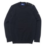SAINT JAMES（セントジェームス）CANCALE（肩ボタンプレーンセーター）/ NAVY（ネイビー）