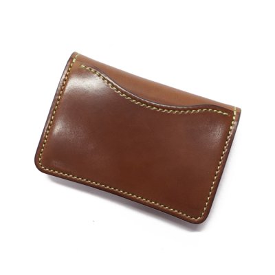 画像8: WILD SWANS(ワイルドスワンズ)TONGUE(タング)マルチコインケース/バーボン"シェルコードバン"×ブラック"型押しサドルプルアップ"