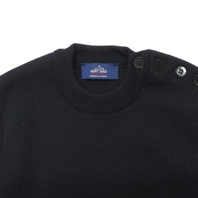 画像3: SAINT JAMES（セントジェームス）CANCALE（肩ボタンプレーンセーター）/ NAVY（ネイビー）