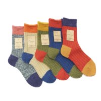 Mauna Kea（マウナケア）ドラロンタムウール3面切替えソックス"レディース"/Gray（グレー）・Beige（ベージュ）・Olive（オリーブ）・Navy（ネイビー）・Orange（オレンジ）※3足までメール便発送可※
