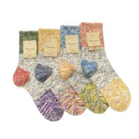 Mauna Kea（マウナケア）ツイスター杢切替えソックス"レディース"/Green（グリーン）・Yellow（イエロー）・Blue（ブルー）・Red（レッド）※3足までメール便発送可※