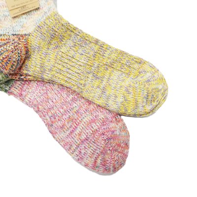 画像4: Mauna Kea（マウナケア）かかと切り替えツイスター杢ソックス/Pink（ピンク）・Yellow（イエロー）※3足までメール便発送可※