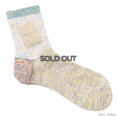 画像2: Mauna Kea(マウナケア)かかと切り替えツイスター杢ソックス / Pink(ピンク)・Yellow(イエロー)※3足までメール便発送可