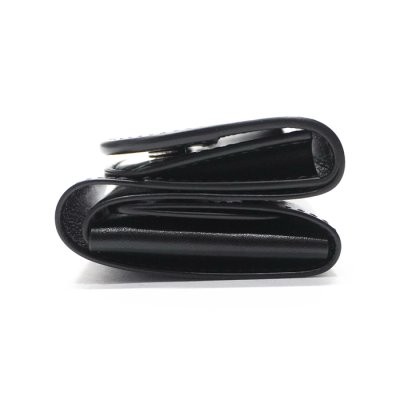 画像4: WILD SWANS（ワイルドスワンズ）STELLA（ステラ）ミニ3つ折りウォレット"サドルプルアップ"/Black（ブラック）