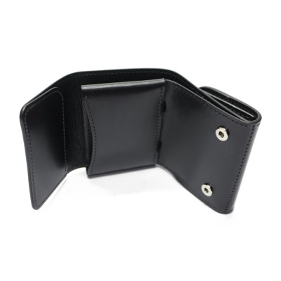 画像8: WILD SWANS（ワイルドスワンズ）STELLA（ステラ）ミニ3つ折りウォレット"サドルプルアップ"/Black（ブラック）