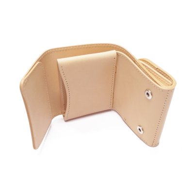画像8: WILD SWANS(ワイルドスワンズ)STELLA(ステラ)ミニ3つ折りウォレット"サドルプルアップ"/Natural(ナチュラル)