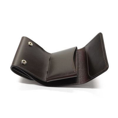 画像9: WILD SWANS(ワイルドスワンズ)STELLA(ステラ)ミニ3つ折りウォレット"サドルプルアップ"/Choco(チョコ)