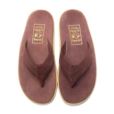 画像3: ISLAND SLIPPER（アイランドスリッパ）PT203 (レザートングサンダル) "Suede" / Burgundy（バーガンディ）